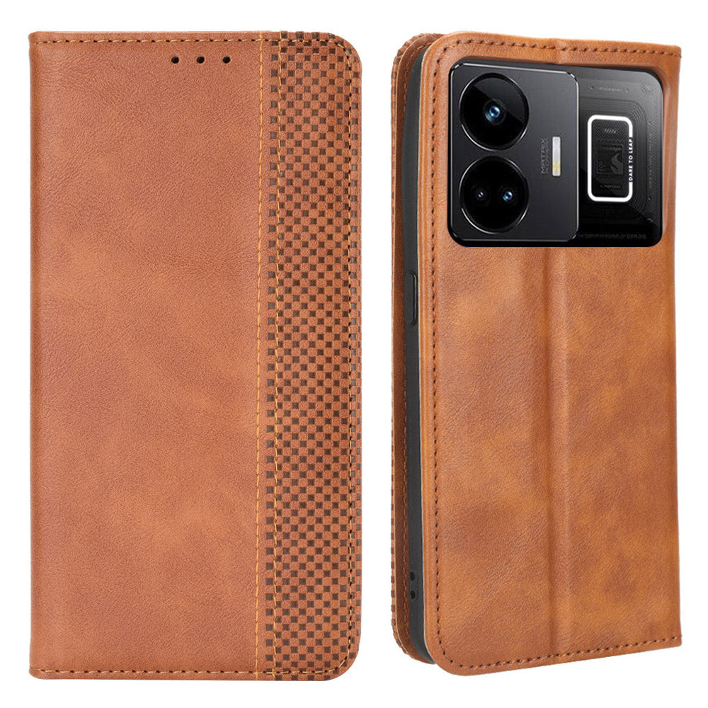 For Realme GT Neo 5 5G Neo 5 240W 5G Realme GT3 5G PU Leather Phone Cover Retro Texture Stand Wallet Protective Phone Case For Realme GT Neo 5 5G Neo 5 240W 5G Realme GT3 5G PU Leather Phone Cover Retro Texture Stand Wallet Protective Phone Case